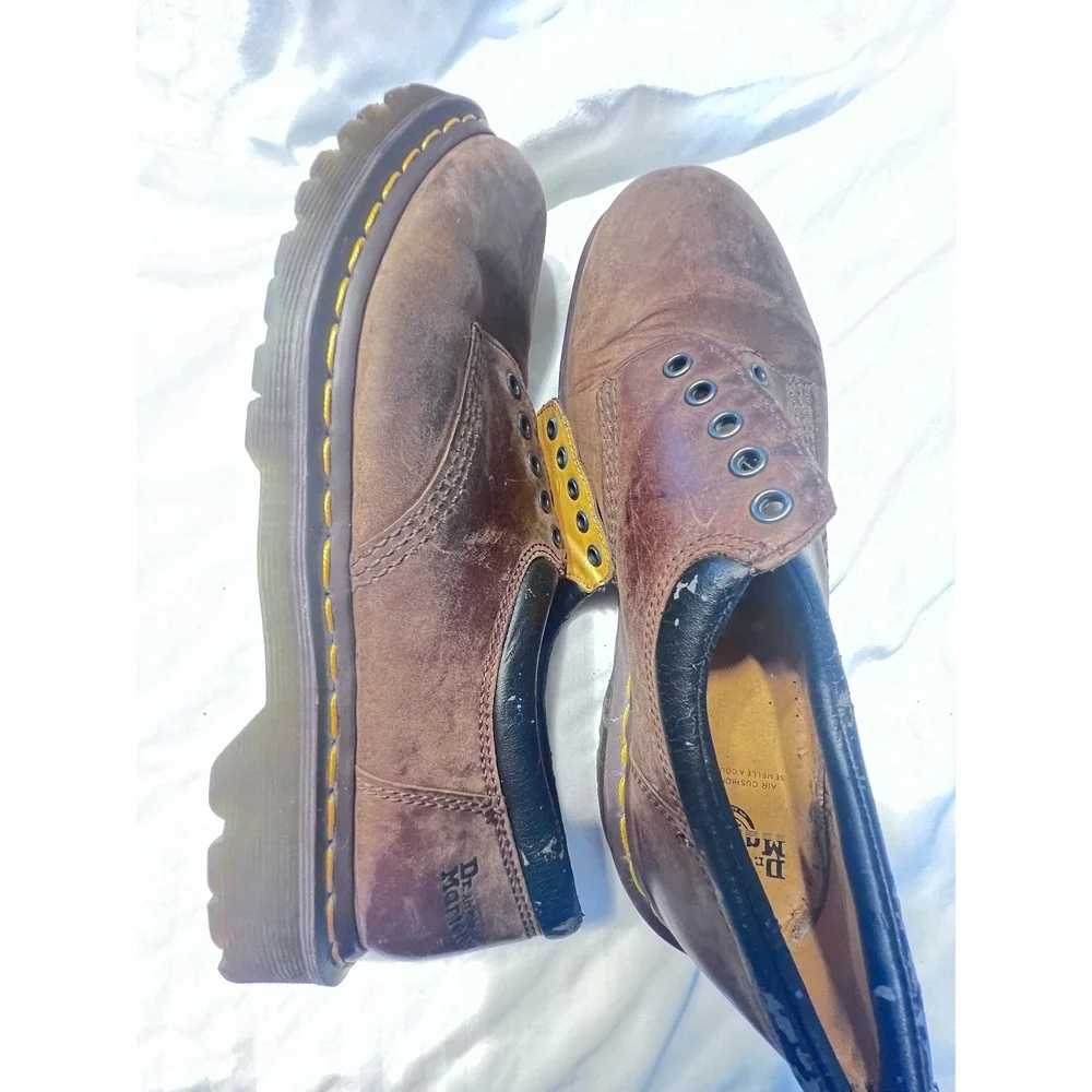 Dr.‎ Martens 8053 Brown Leather Padded Collar Oxford Shoes Mens 13 UK 12 EU 47